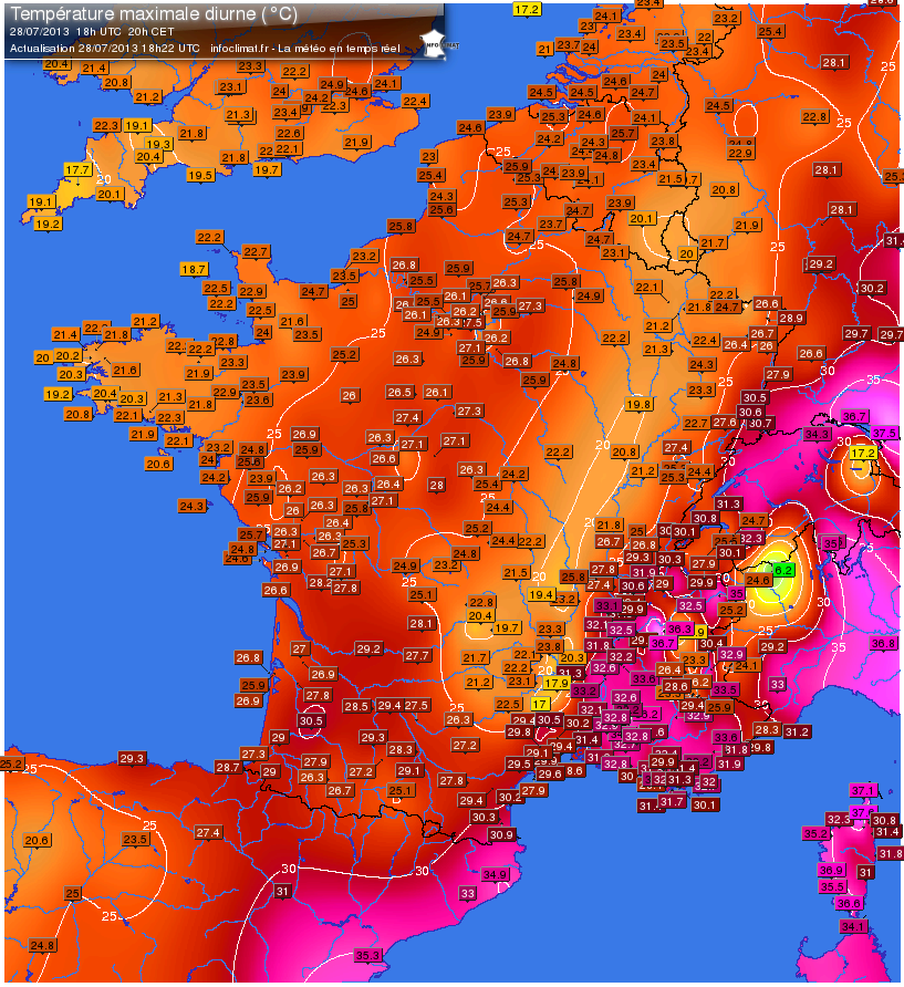 Image d'illustration pour Suivi de la vague de chaleur : plus de 40°C en Corse