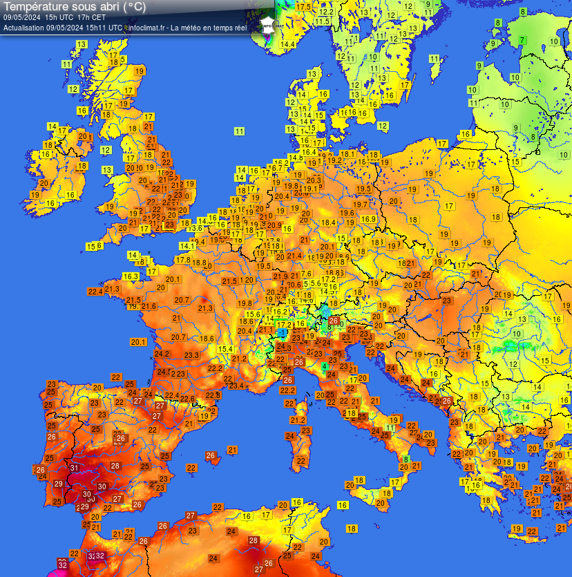 Temperatuur Europa